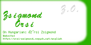 zsigmond orsi business card